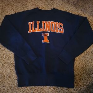 University of Illinois Men's Crewneck Sweatshirt M Navy